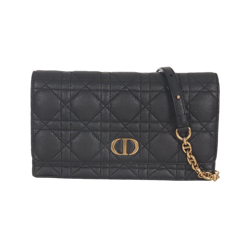 ♥️Dior Caro Black Leather Crossbody Handbag♥️ - Picture 1 of 15